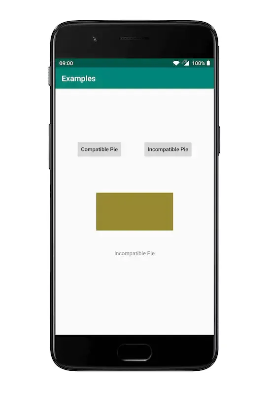 xfermode with incompatible pie