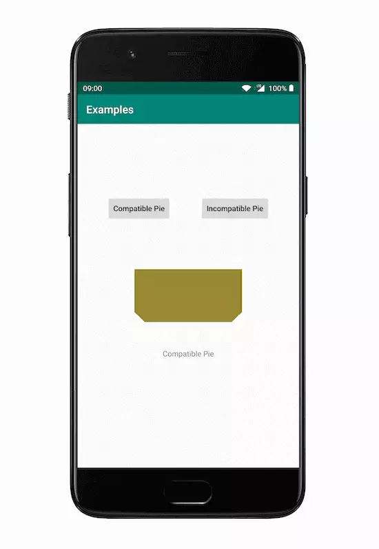 Differences of Custom View Shapes before and after Pie and Examples of Round Corner Implementation